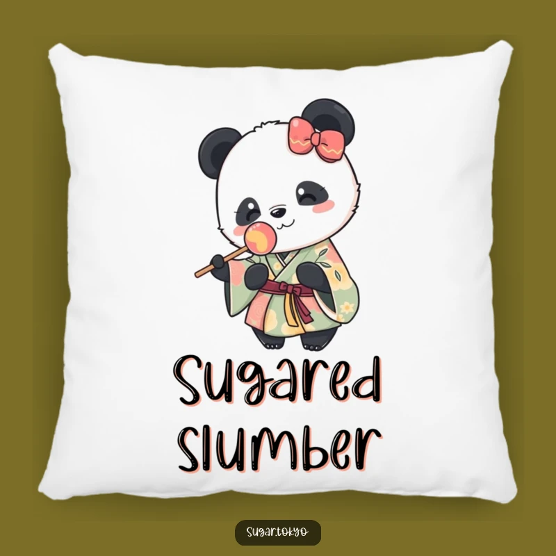 Funny Panda Kimono Pillow: Cozy Happy Panda Cushion, Sweet Funny Gift Accent