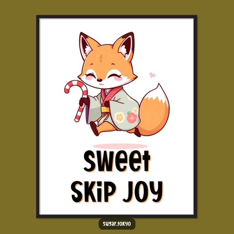 Funny Fox Kimono Digital Art: Instant Playful Fox Download, Whimsical Funny Gift Art