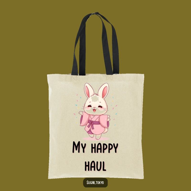 Funny Bunny Kimono Tote Bag - Carry Joy, Hilarious Gift!